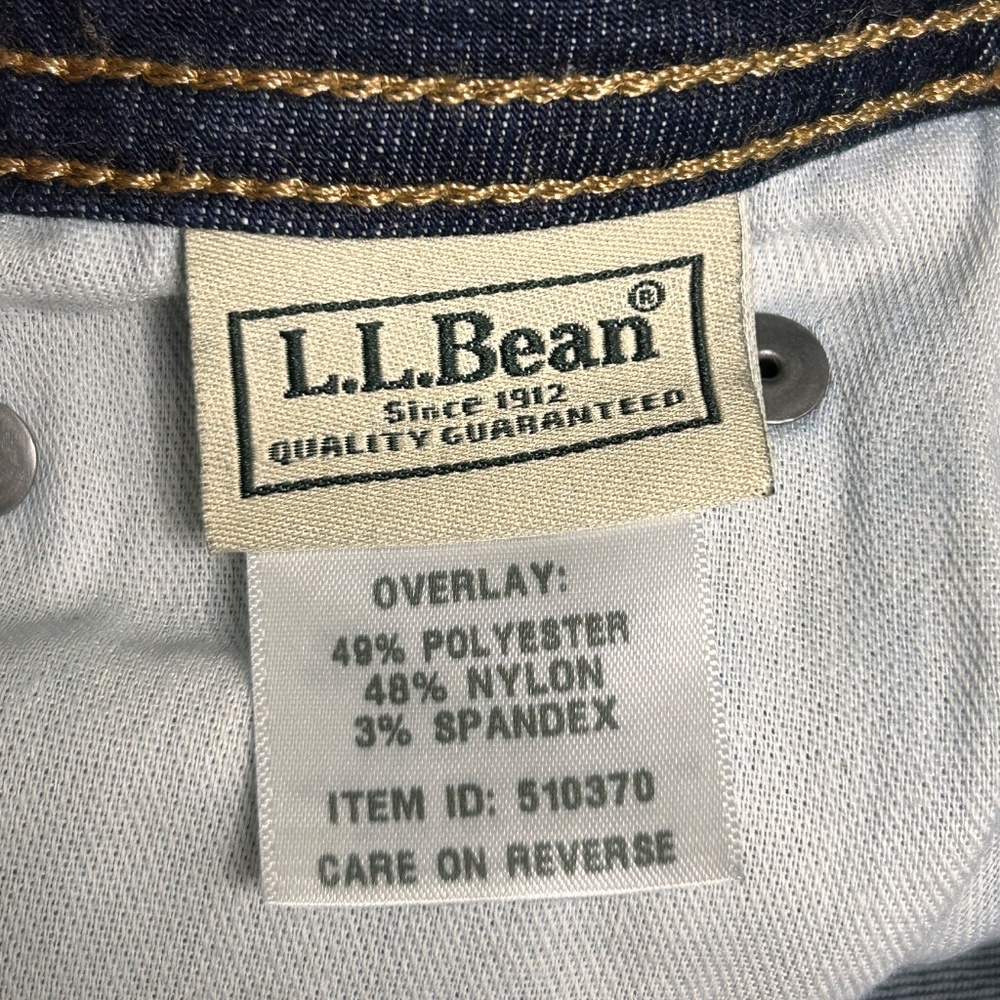 LL Bean Stretch Briar Jeans Womens 10 R Blue Denim Hunting Outdoor Workwear - Picture 4 of 14